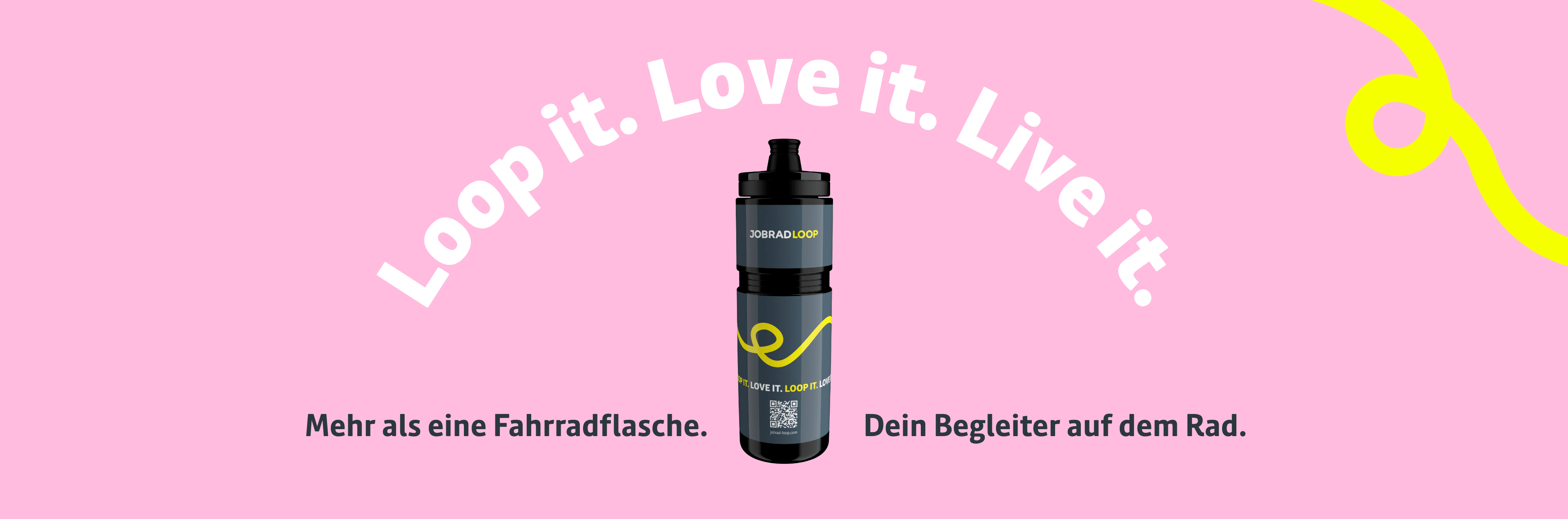 eine Fahrradflasche im jobrad loop design