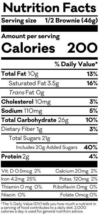 Triple Chocolate Brownie Nutritional Information Ingredients The 