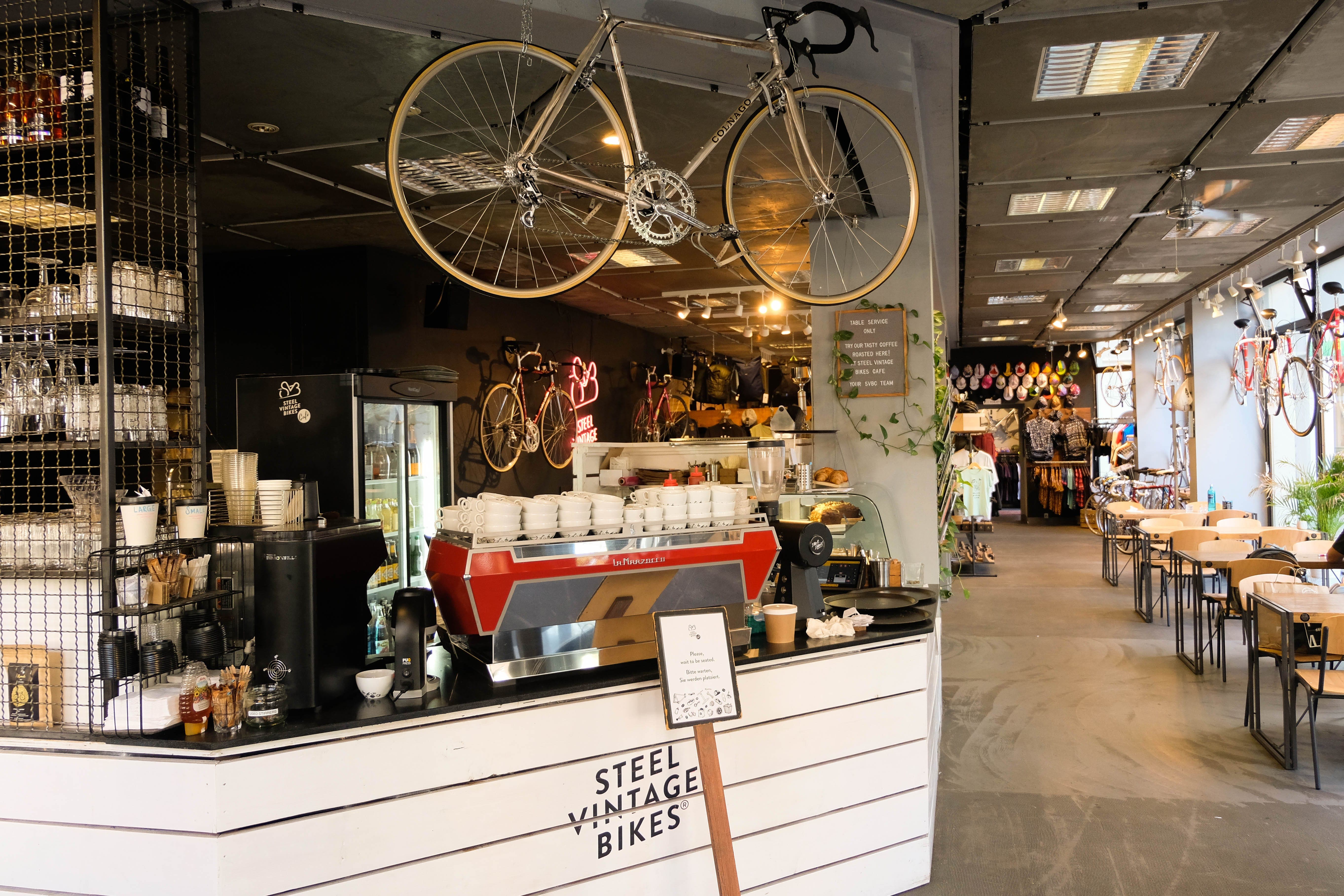 Steel vintage bike cafe hotsell