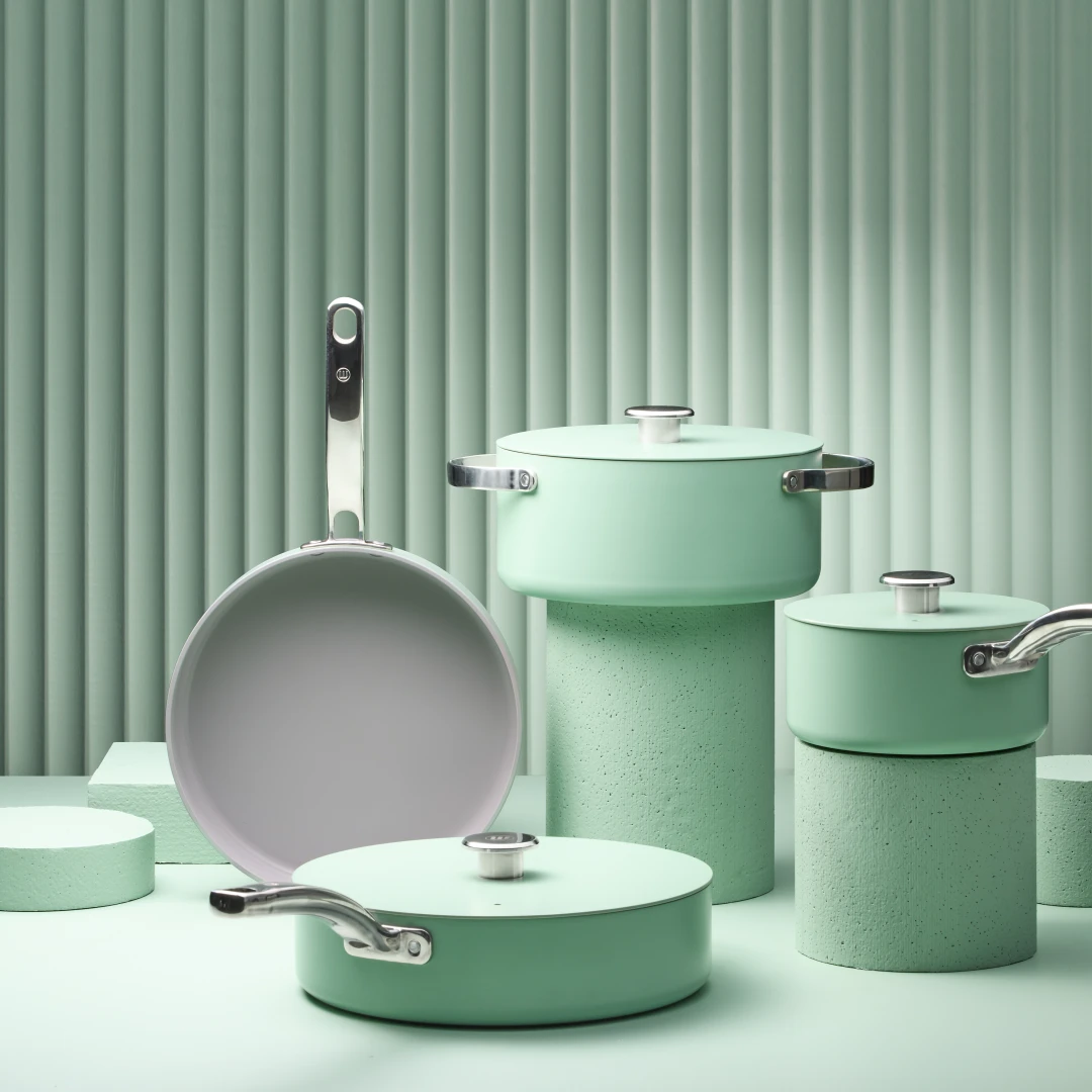 Ceramic lunch box mineral / sage green