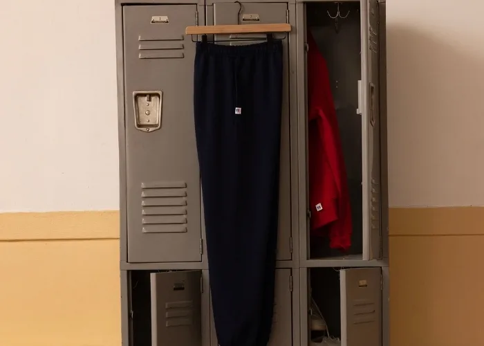closeup layflat of youth joggers
