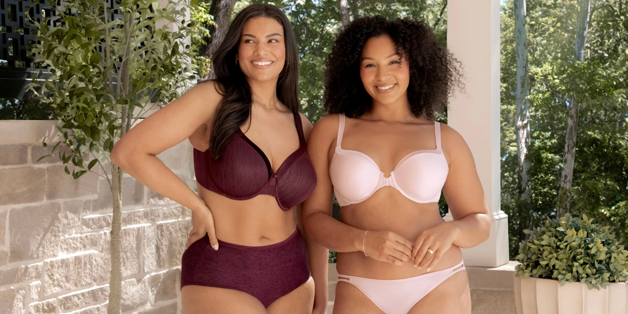 models wearing illumination bra and panty collection