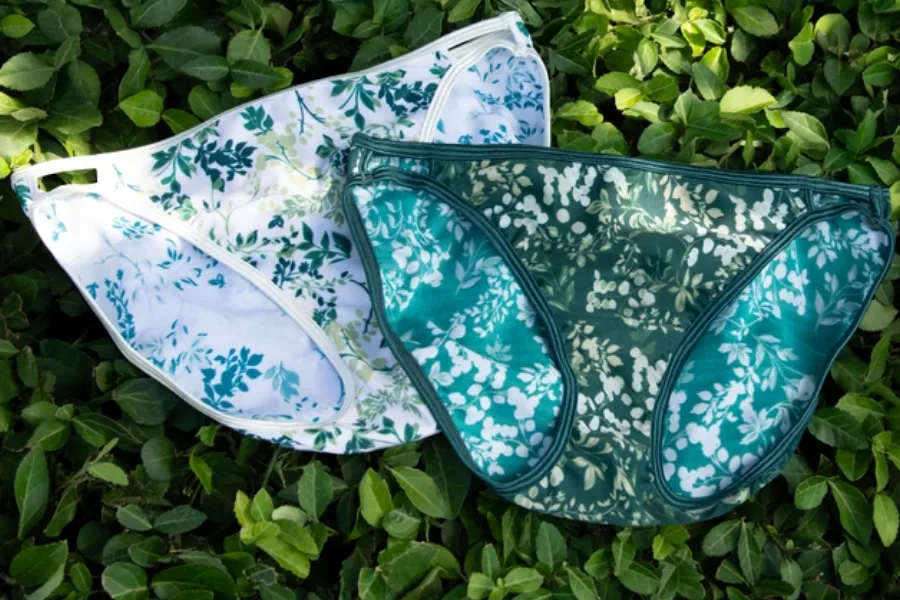 plantopia and greenspace print in illumination string bikini 