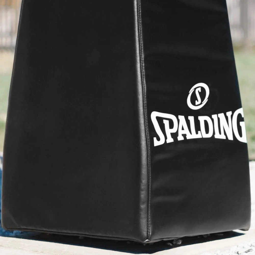 Close‑up of the padded base with Spalding logo