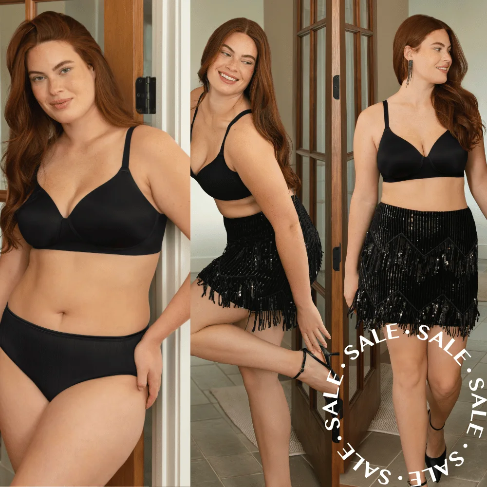 model wearing everyday essential wireless bra