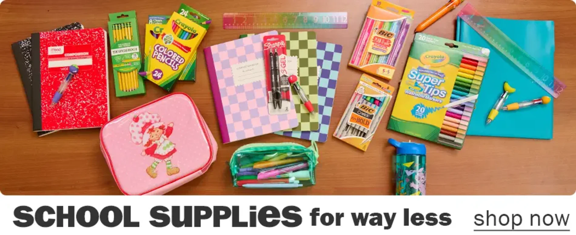 School supplies for way less. Shop now.