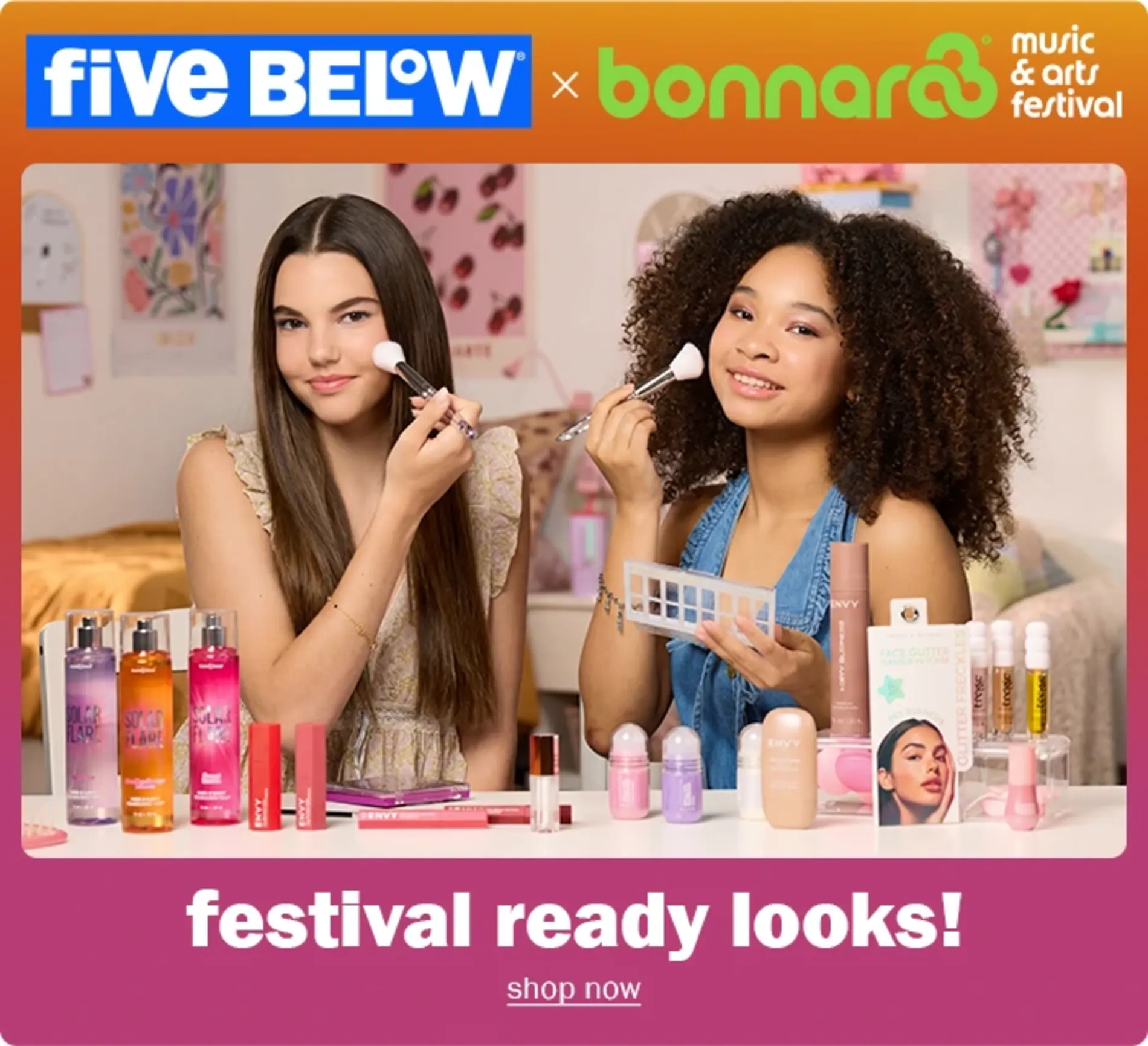 Five Below x Bonnaroo Music & Arts Festival. Festival ready looks! Shop now!