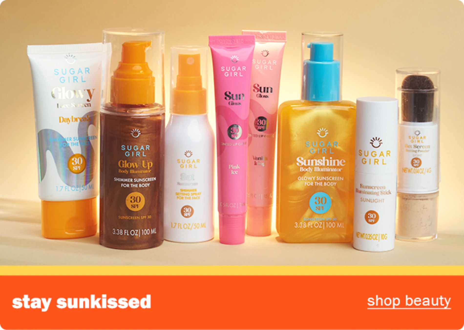 Stay sunkissed. Shop beauty.