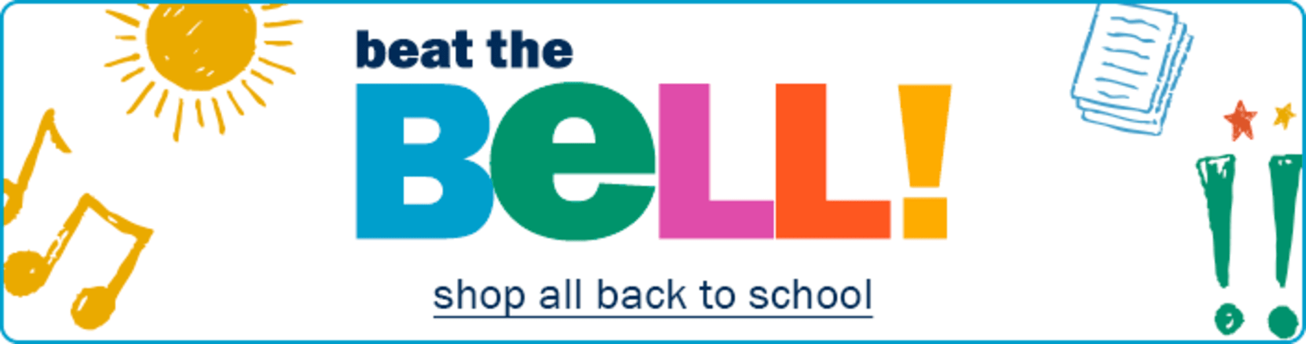 Beat the Bell! Shop All Back to School