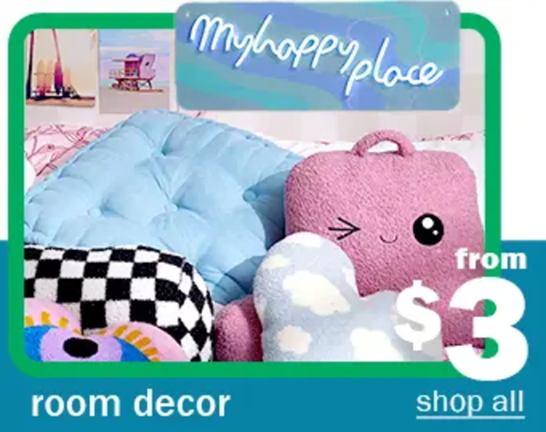 Room Decor From $3. Shop All