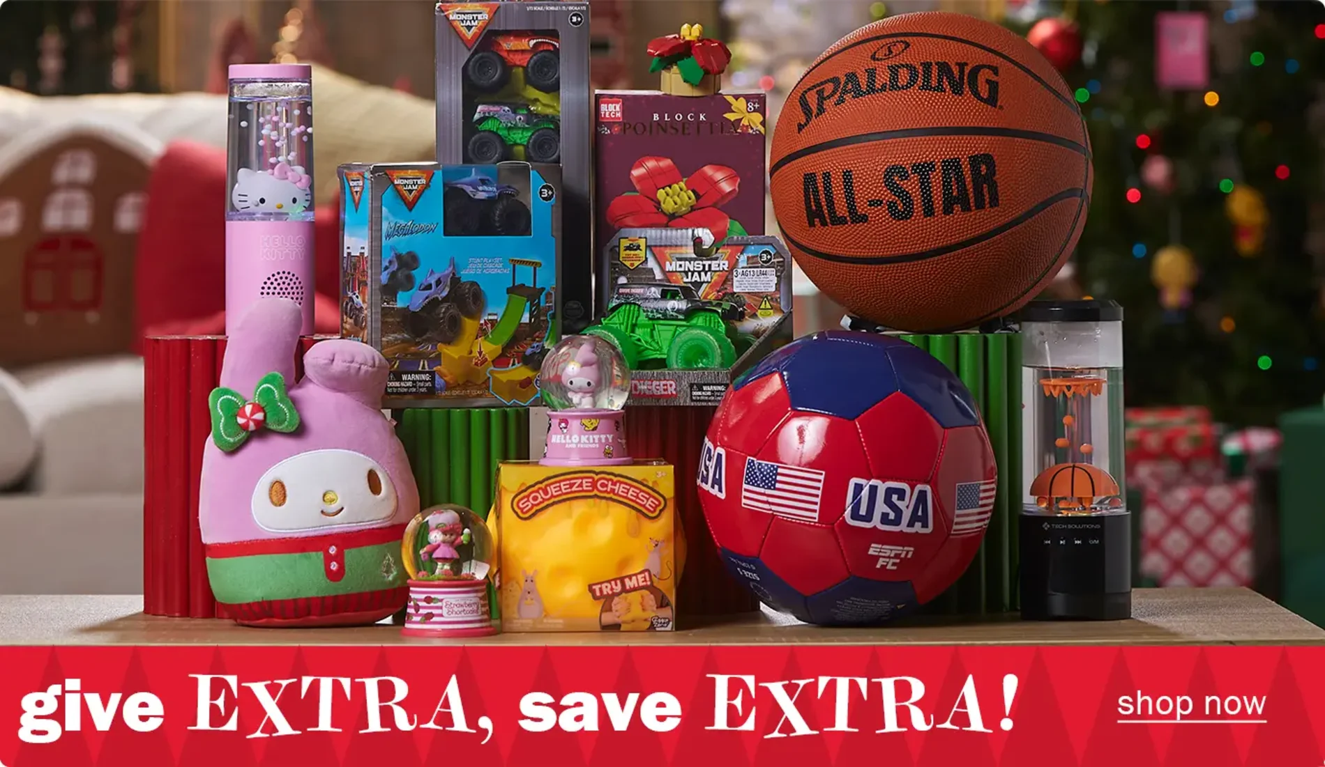 Give extra, save extra! Shop now.