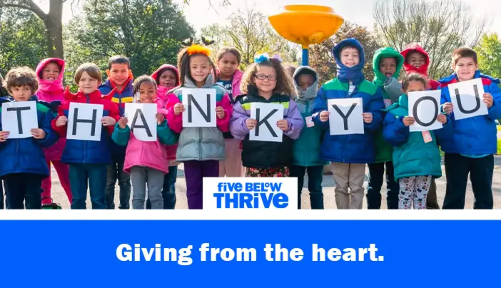 Five Below Thrive. Giving From The Heart