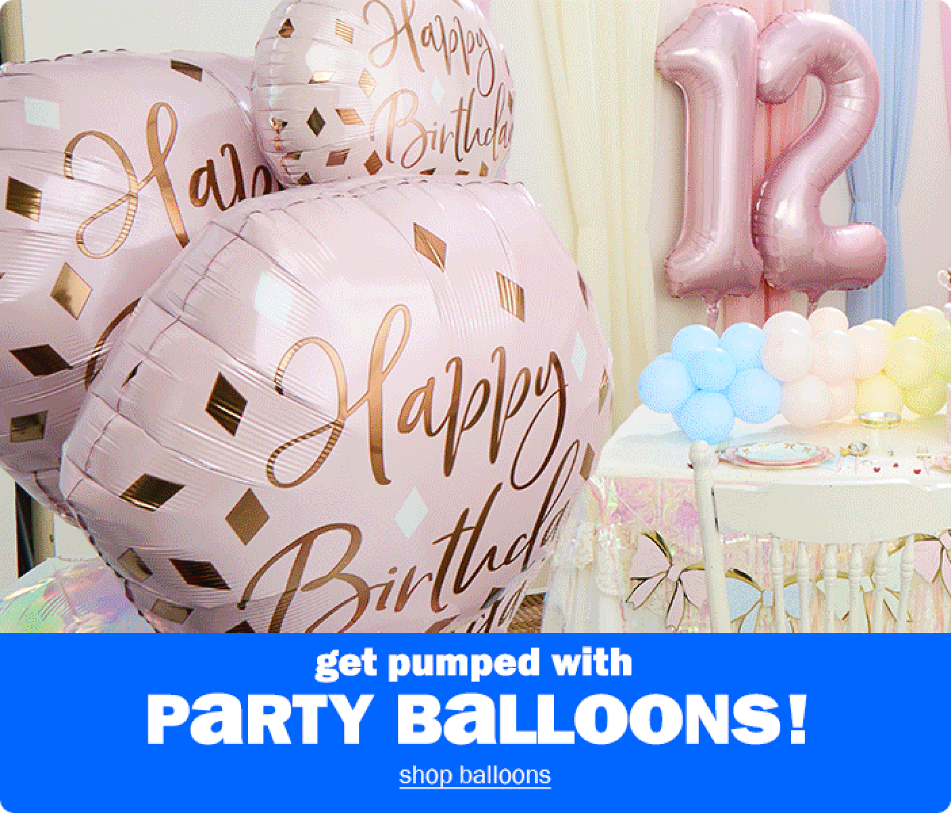 Get pumped with party balloons. Shop balloons.