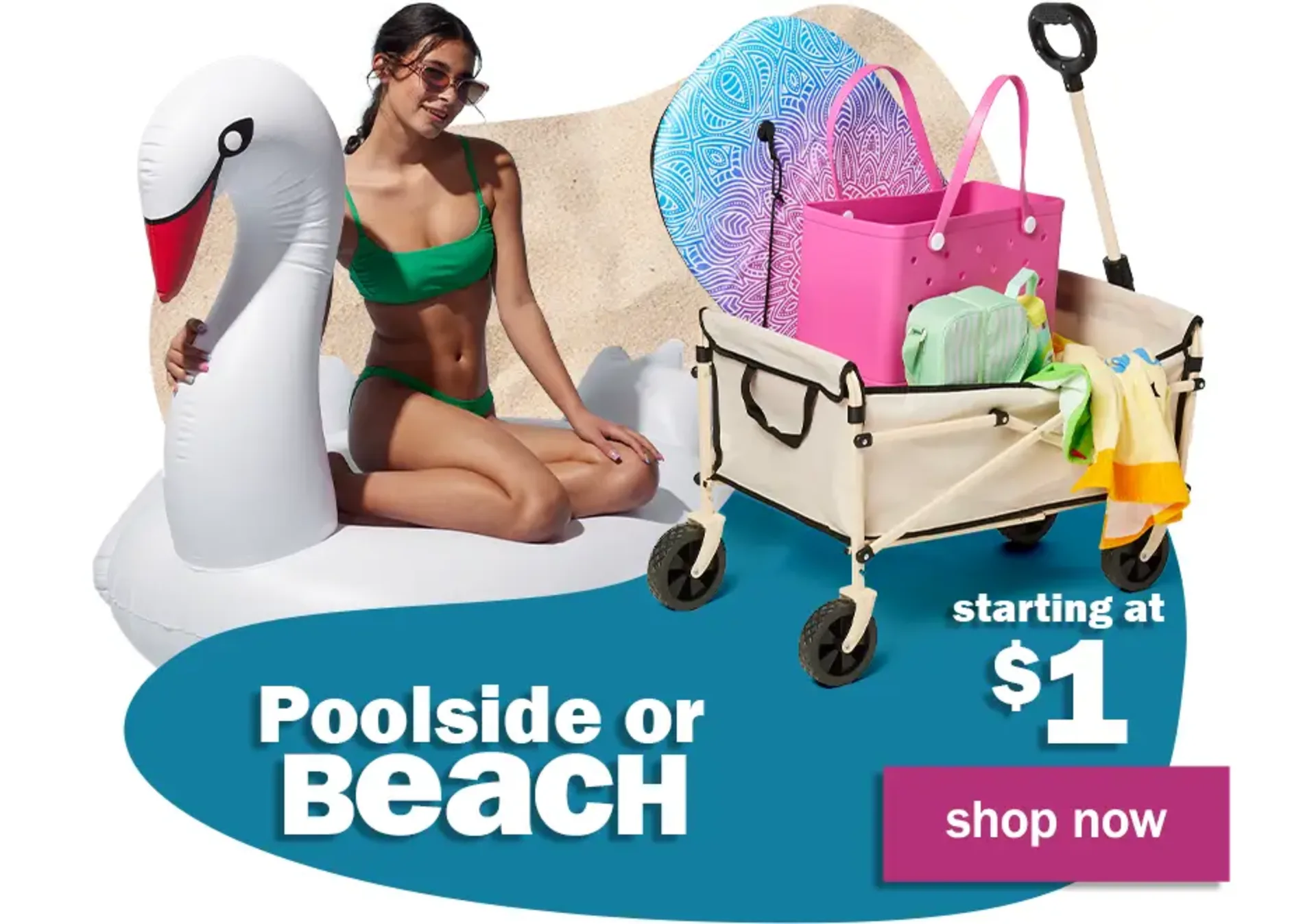 Poolside or Beach. Starting at $1. Shop Now.