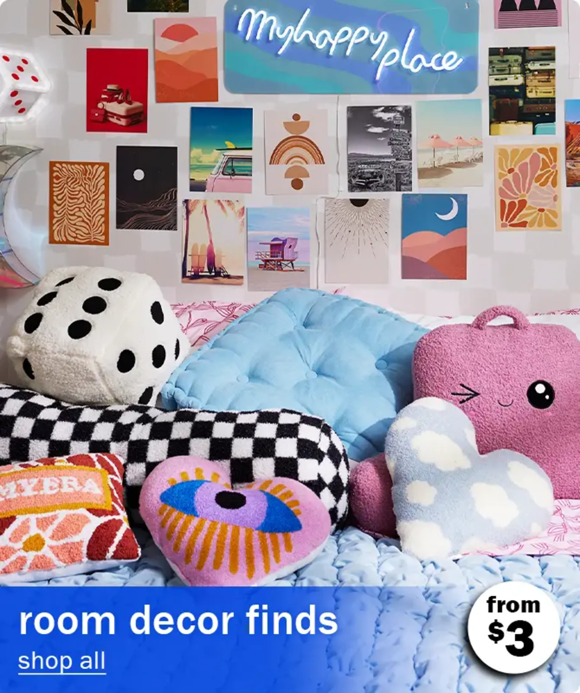 Room Decor Finds. Shop All. From $3