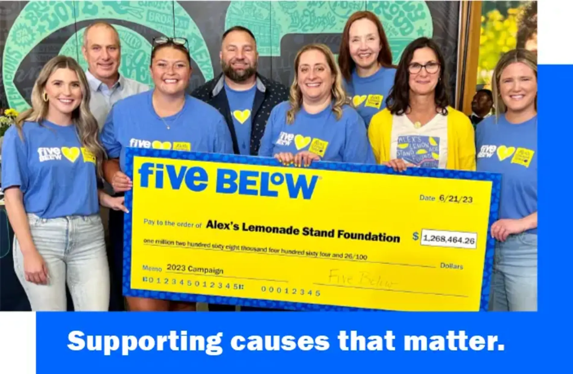 Supporting causes that matter.