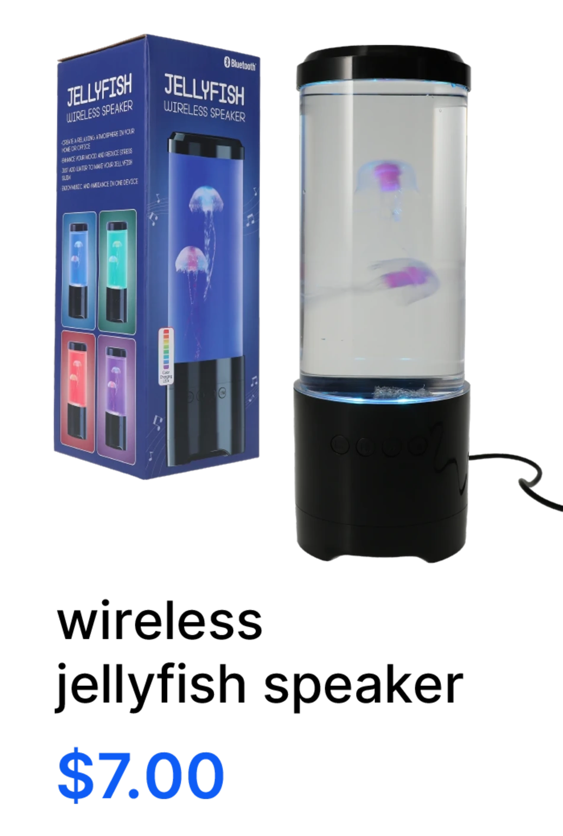 Jellyfish Wireless Lamp Speaker. $7
