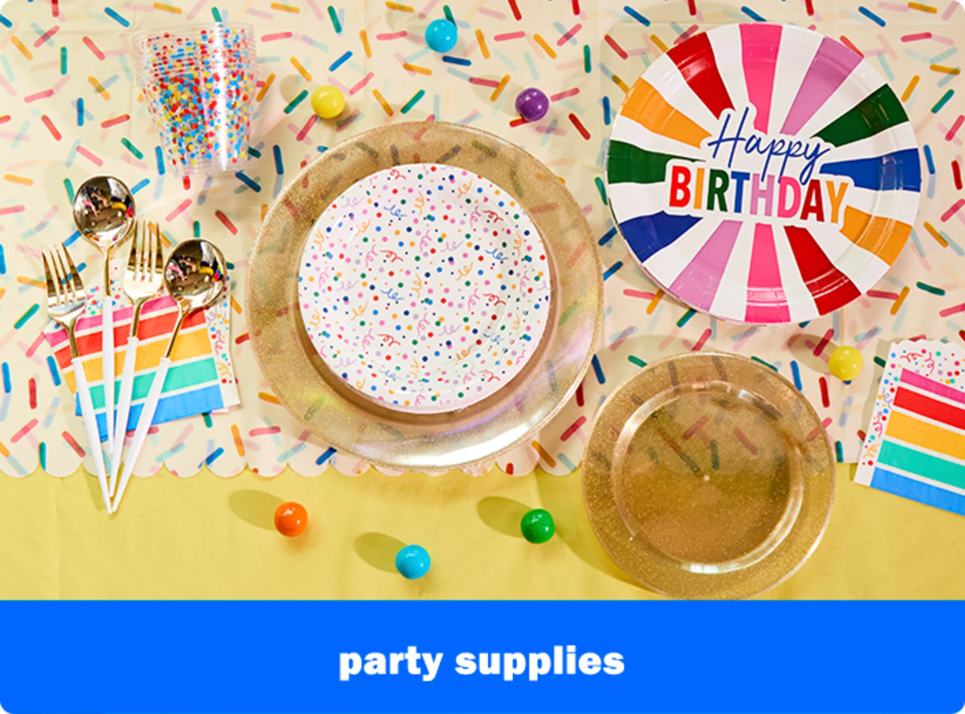 Party supplies. Shop supplies