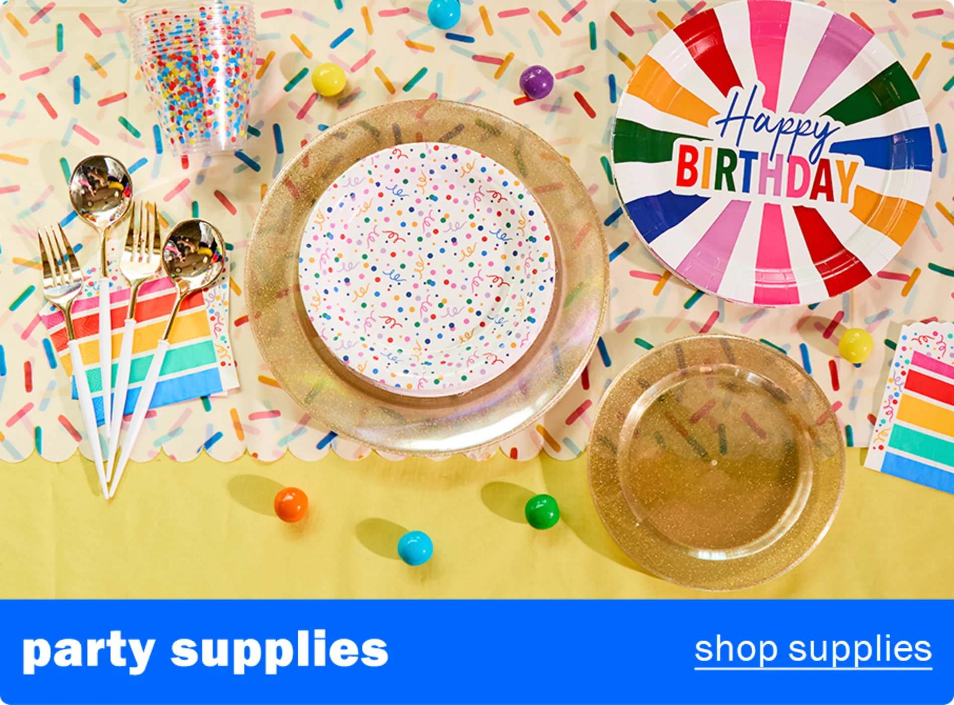 Party supplies. Shop supplies