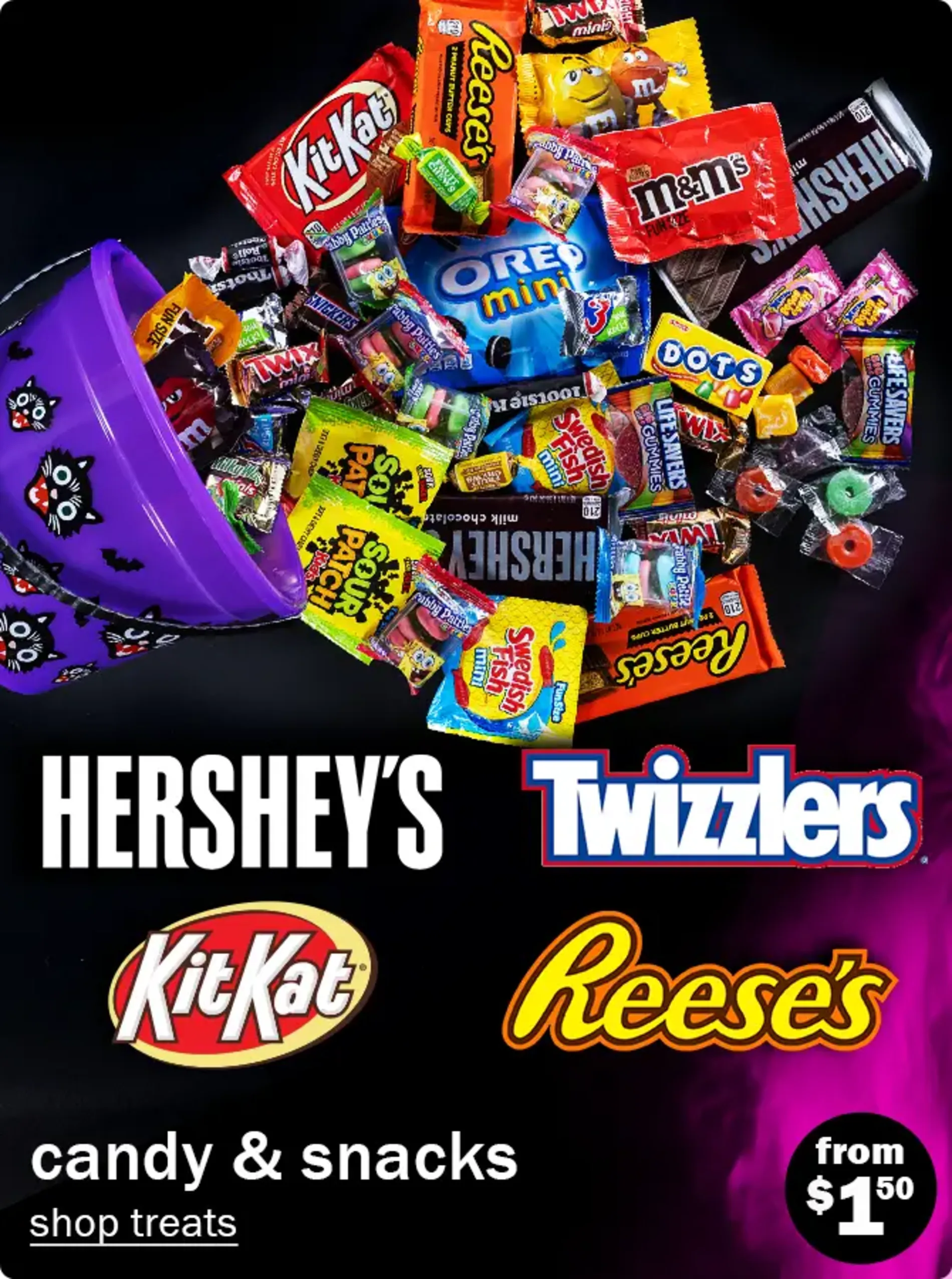 Hershey's Twizzlers Kit Kat Reese's Candy & Snacks. From $1.50. Shop Treats