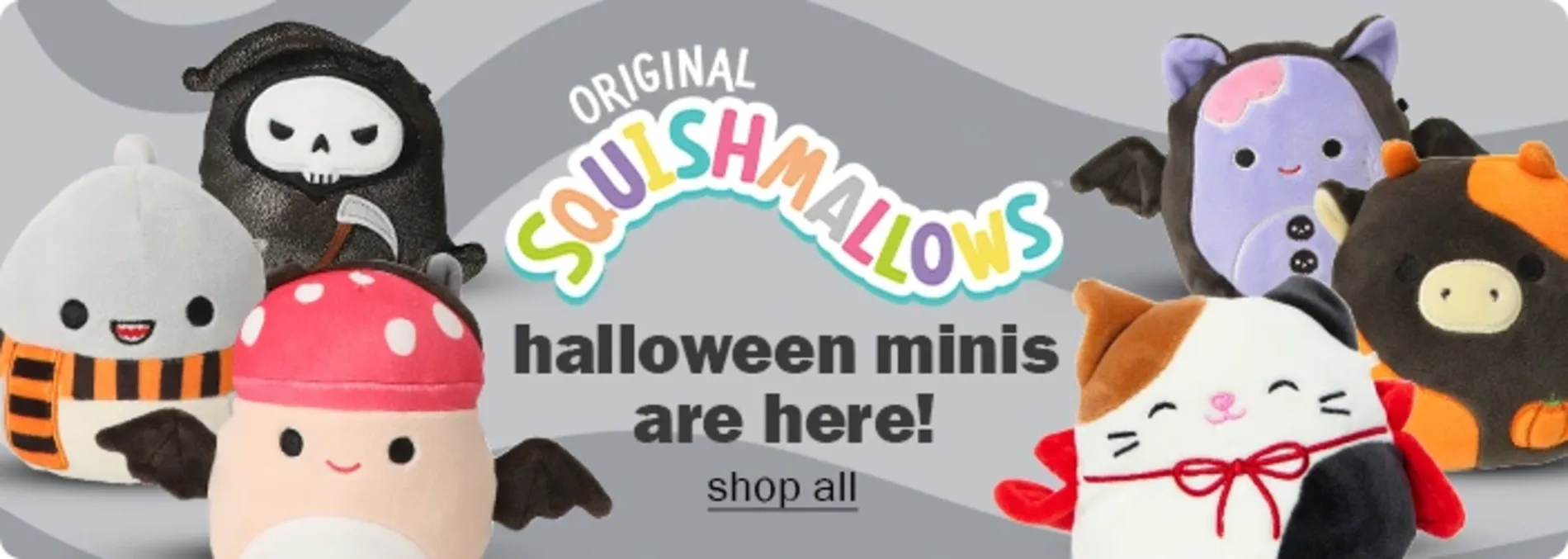 Squishmallow Halloween minis are here! Shop now.