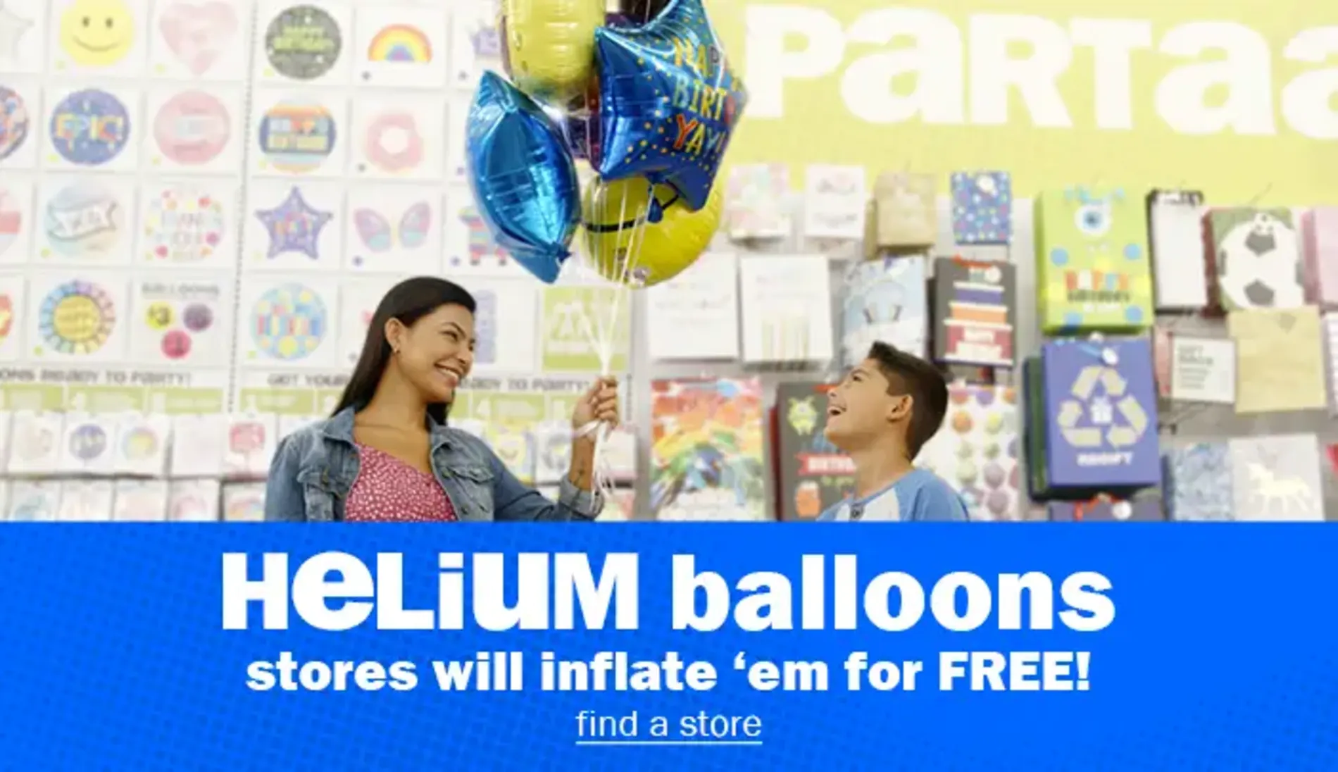 Helium Balloons, Stores will inflate 'em for FREE! Find a store.