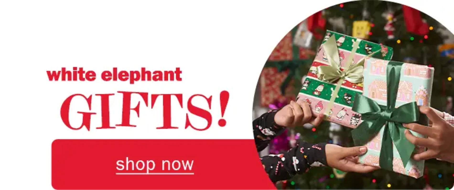 White elephant gifts! Shop now