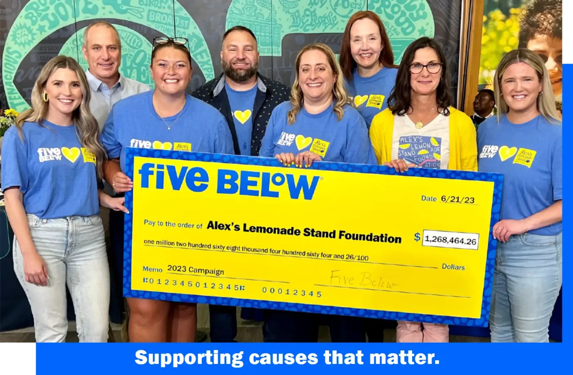 Supporting causes that matter.