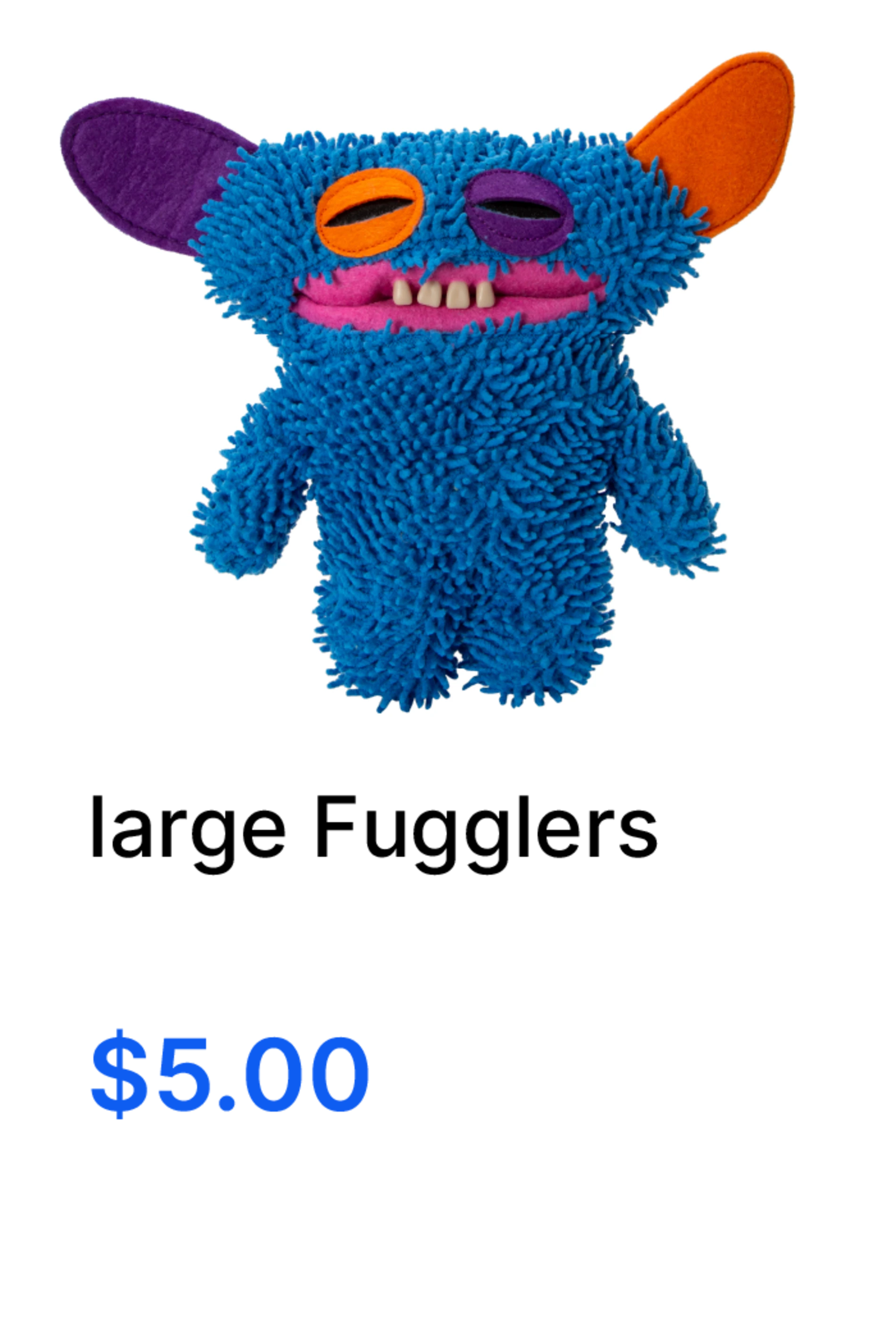 Fuggler Toy 8in (Styles May Vary) $5.00