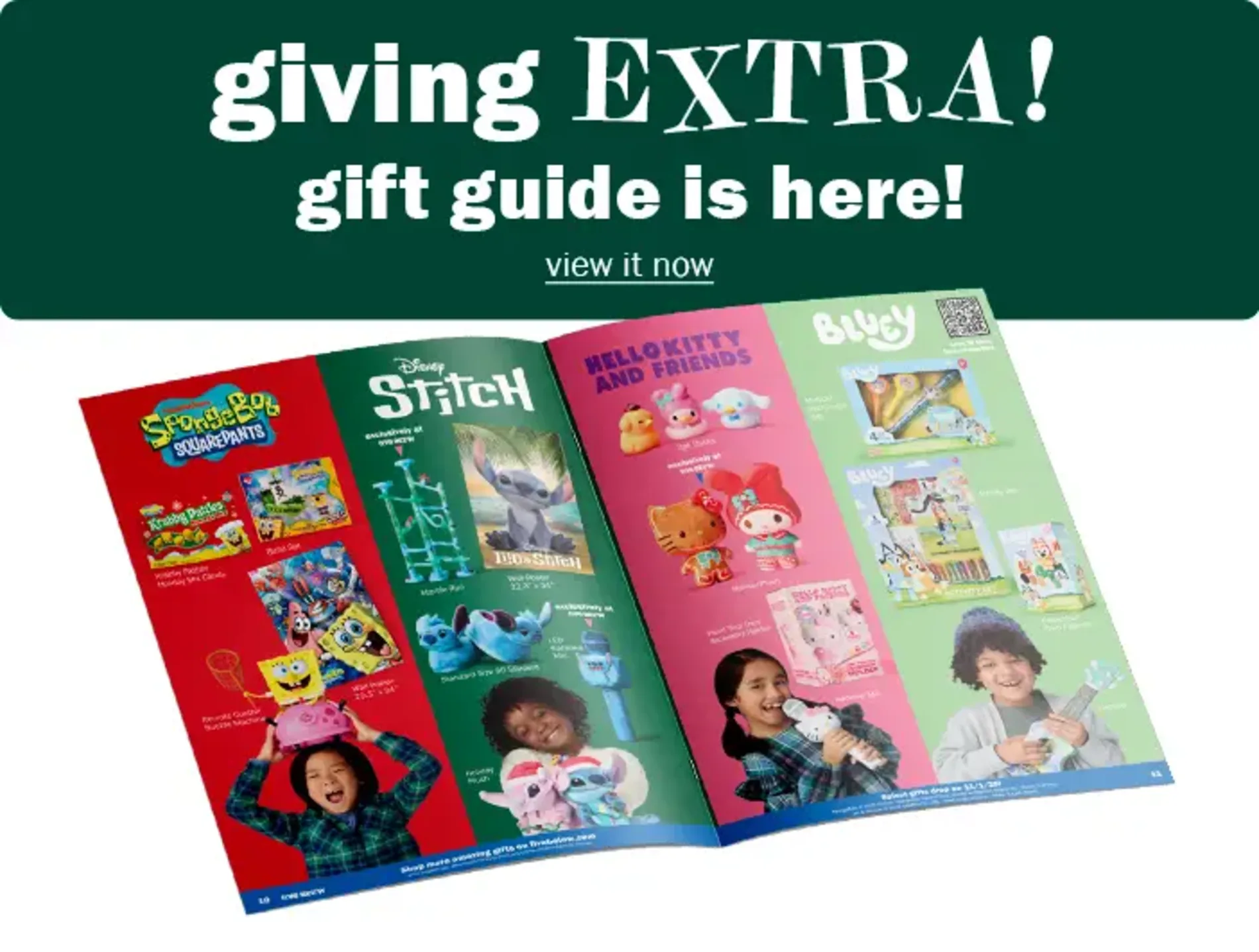 Giving extra! Gift guide is here!