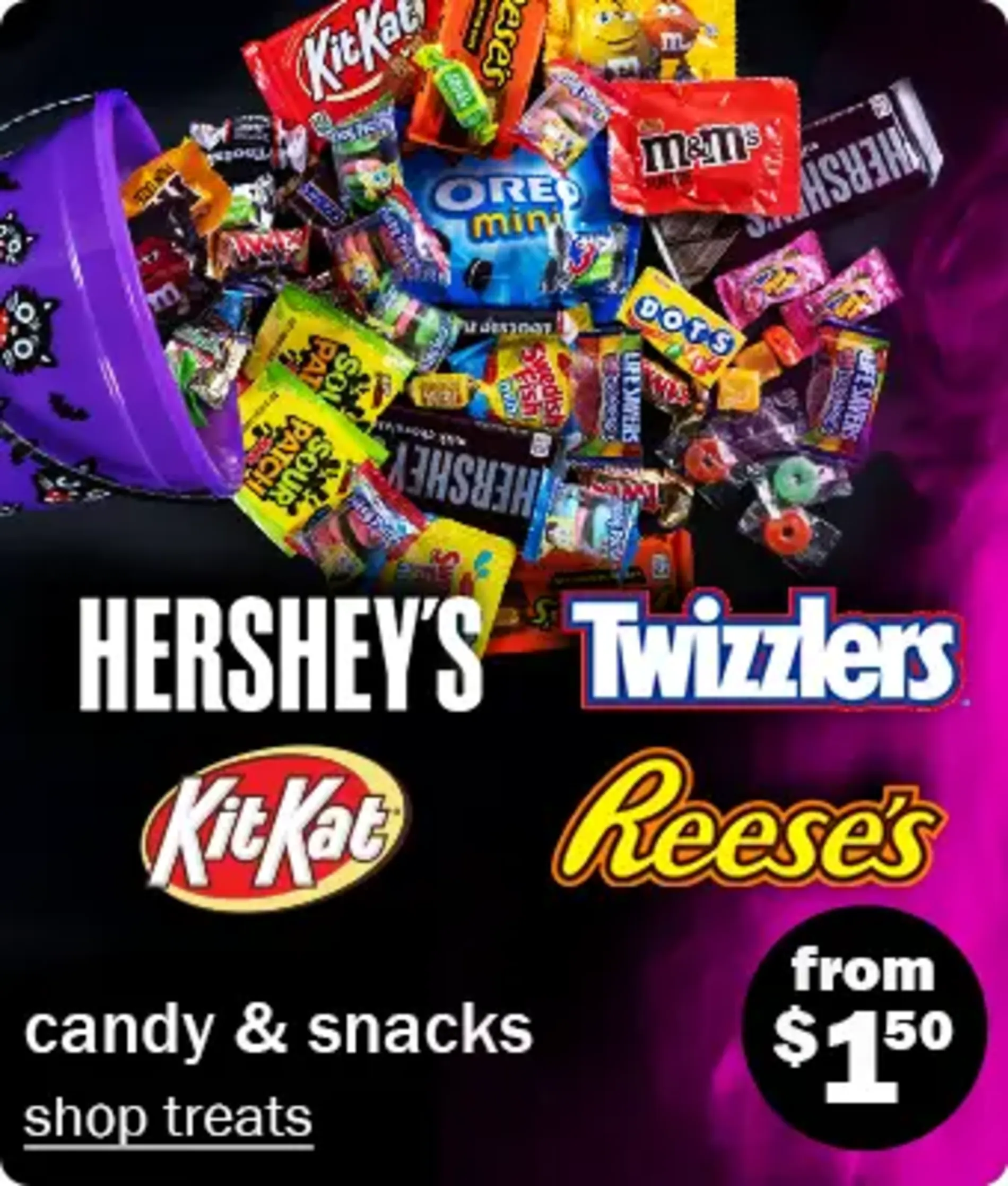 Hershey's Twizzlers Kit Kat Reese's Candy & Snacks. From $1.50. Shop Treats