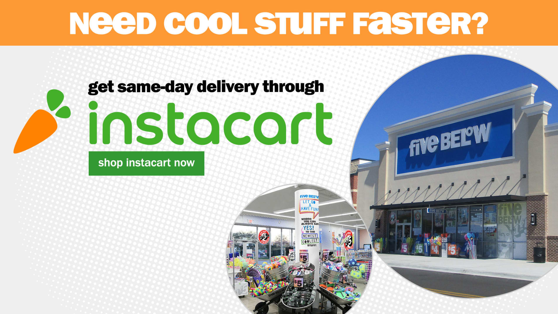 Need Cool Stuff Faster? Get same-day delivery through Instacart. Shop Instacart Now.