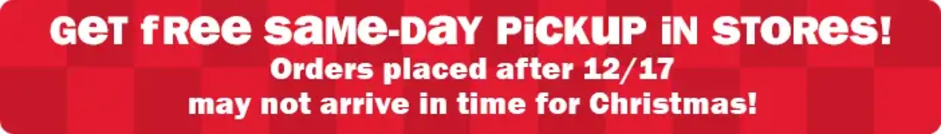 Get free same day pick-up in stores. Orders placed after 12/17 may not arrive in-time for Christmas.