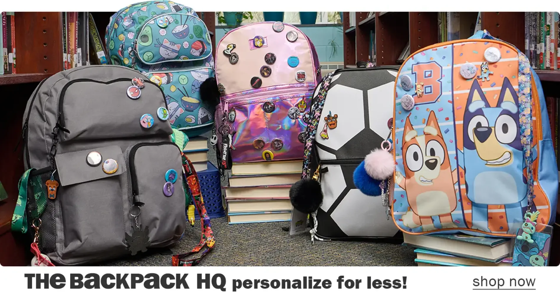 The Backpack HQ personalize for less! Shop now.