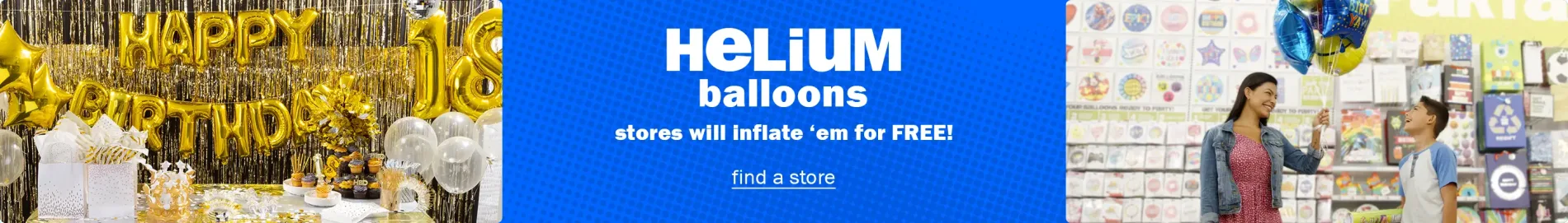 Helium Balloons, Stores will inflate 'em for FREE! Find a store.