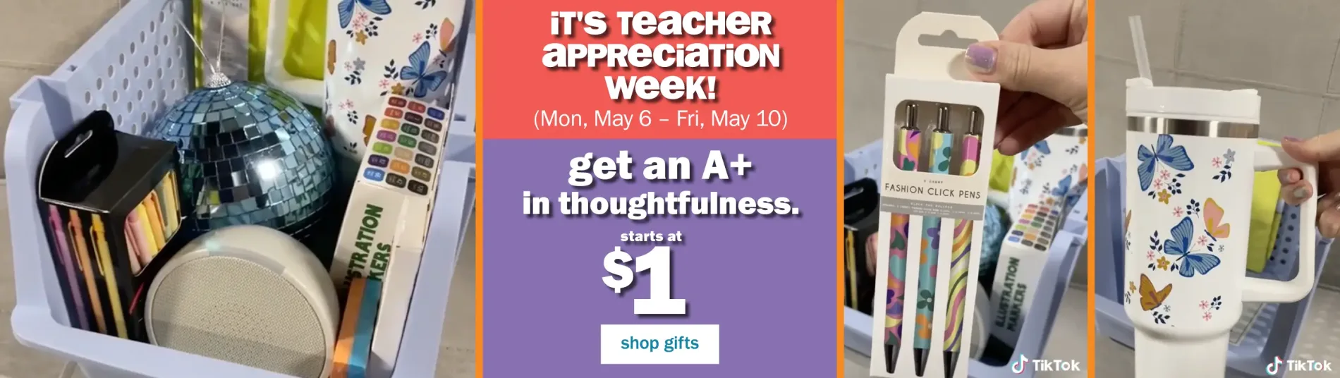 It's Teacher Appreciation Week! (Mon, May 6 - Fri, May 10) Get an A+ in Thoughtfulness. Starts at $1. Shop Gifts.