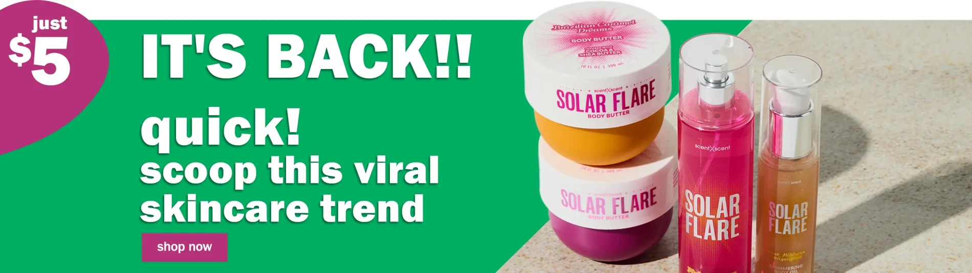 Just $5. It's Back!! Quick! Scoop this viral skincare trend. Shop Now.