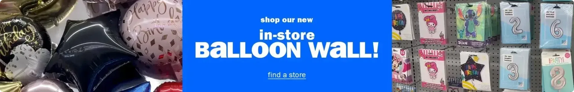 Helium Balloons. Stores will inflate 'em for free! Find a Store