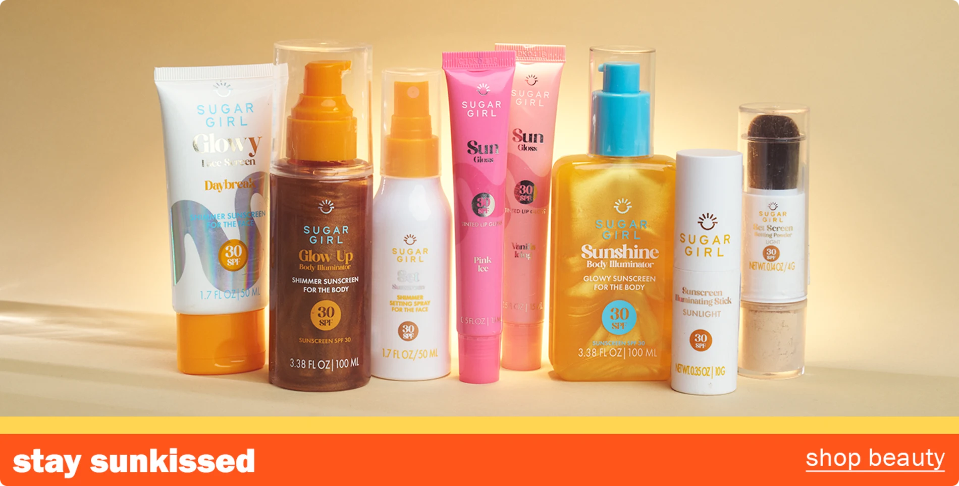 Stay sunkissed. Shop beauty.