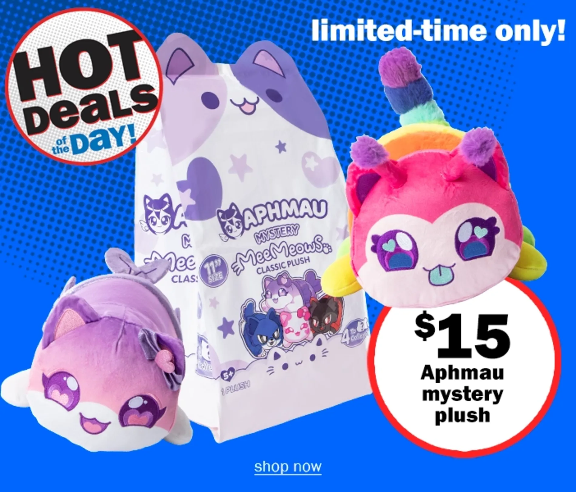 Hot Deals of the Day! $15 Aphmau plush. Shop Now. 
