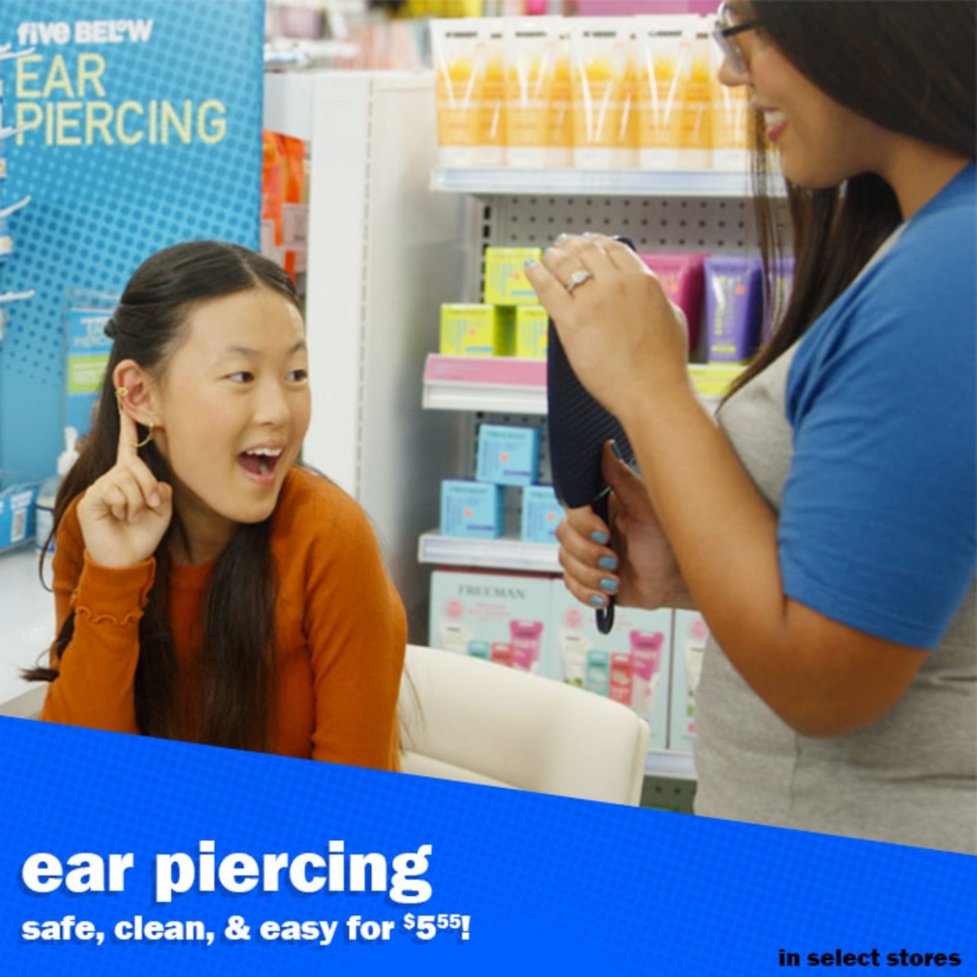 ear piercing. safe, clean, & easy for $5.55!