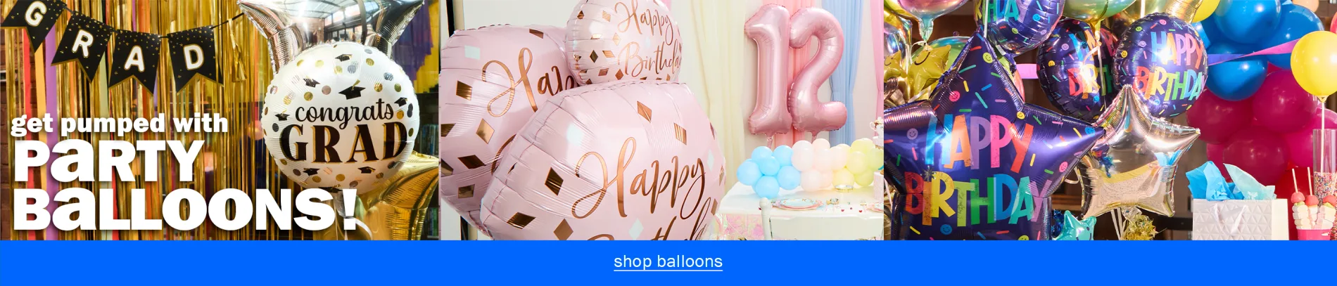 Get pumped with party balloons. Shop balloons.