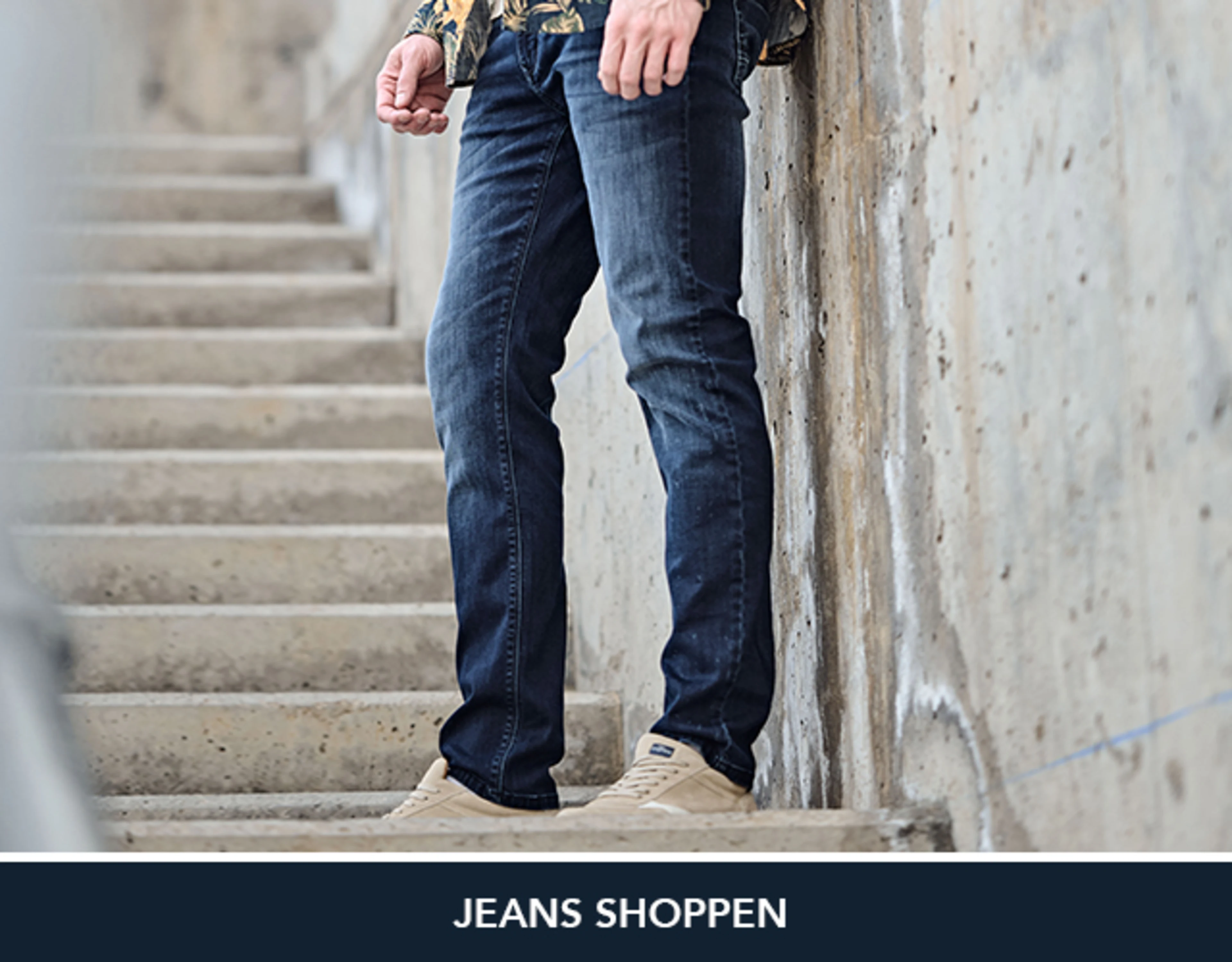 engbers Jeanshose dunkelblau mit Waschung 