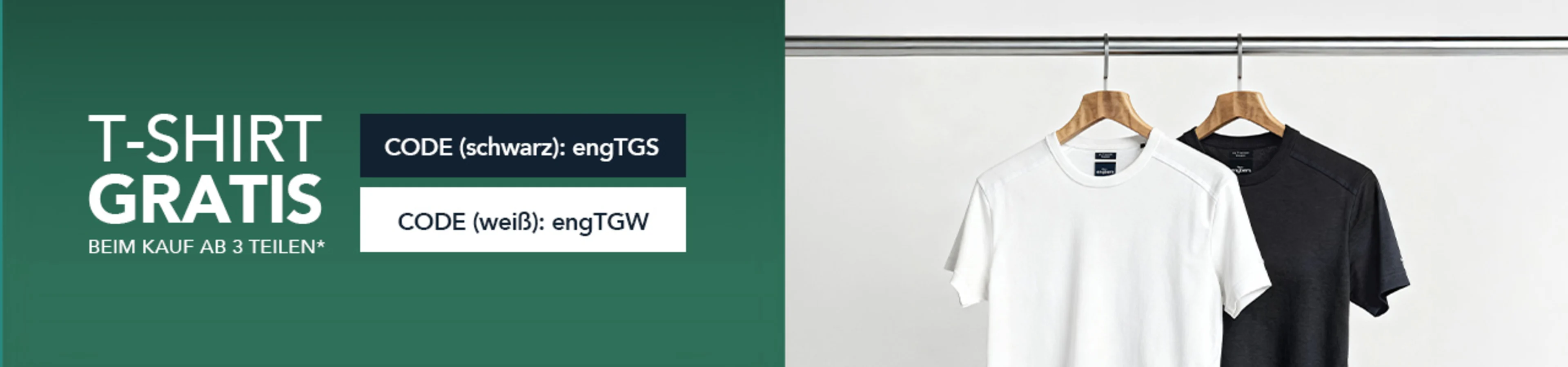Gratis T-Shirt zum Kauf ab 3 Teilen