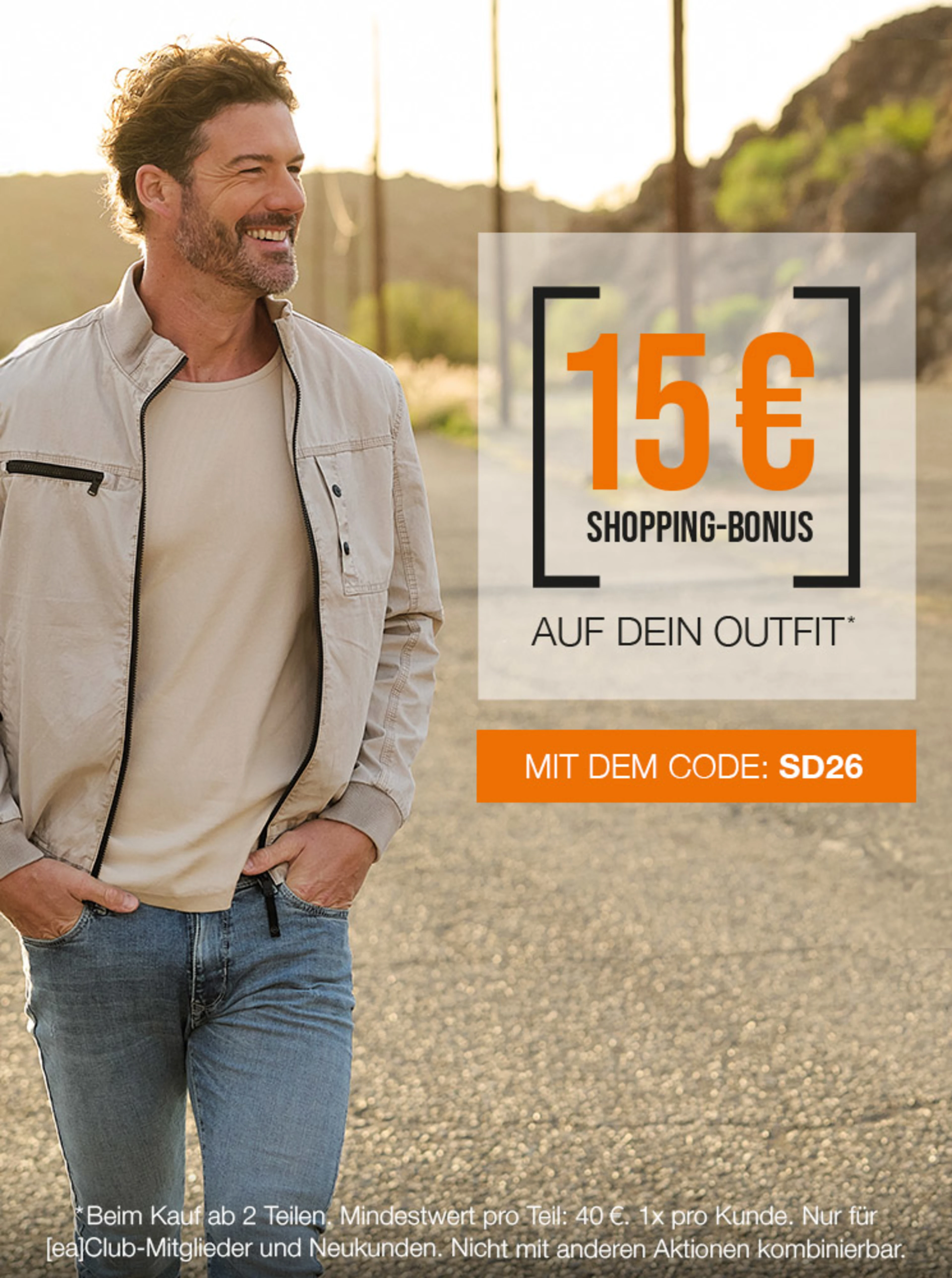 15€ Bonus aufs Outfit 