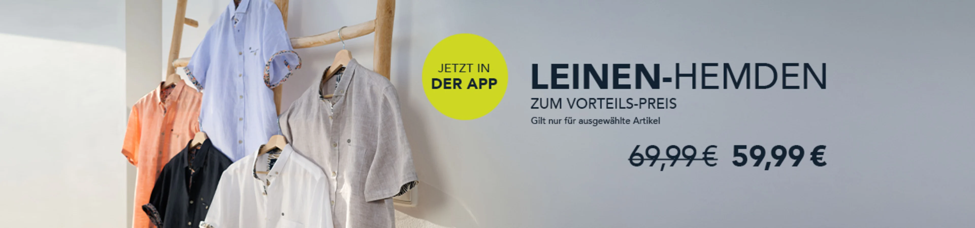 Leinenhemden zu App-Konditionen