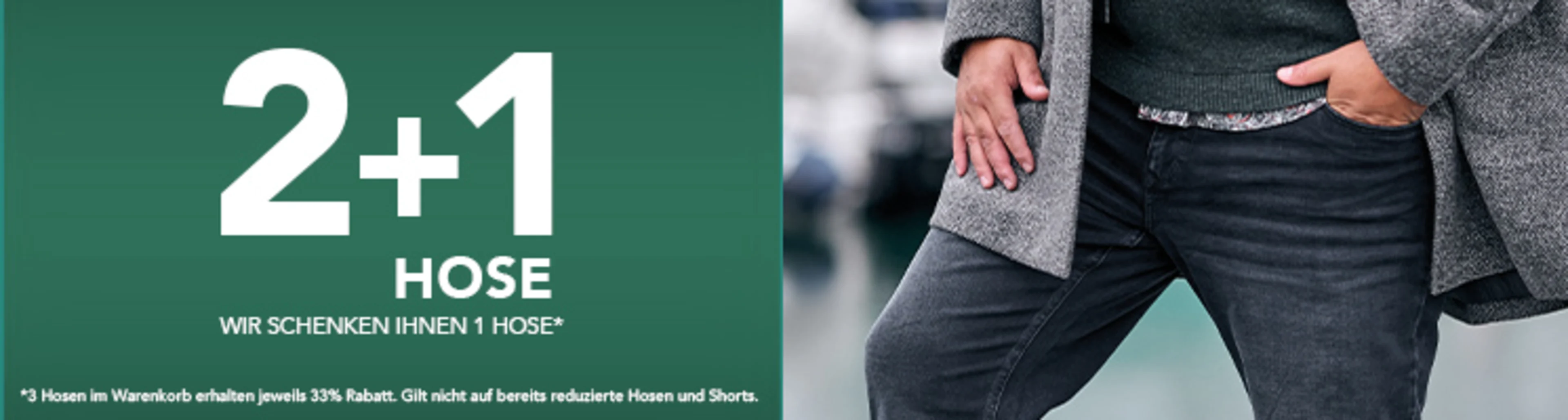 2+1 Hose - in Übergrößen ohne Aufpreis