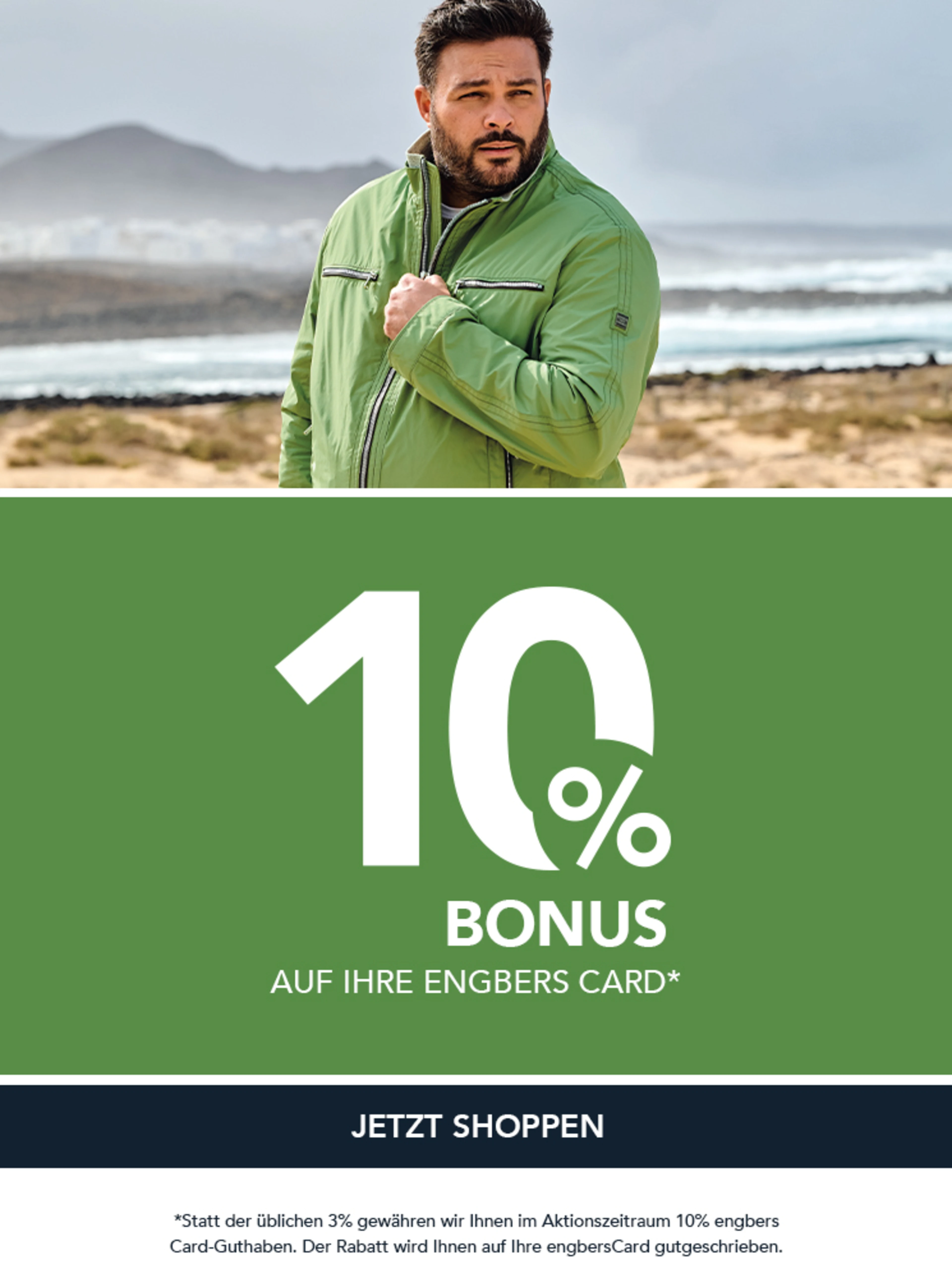 Aktion: 10% Bonus aus Ihre engbersCard statt 3% Bonus