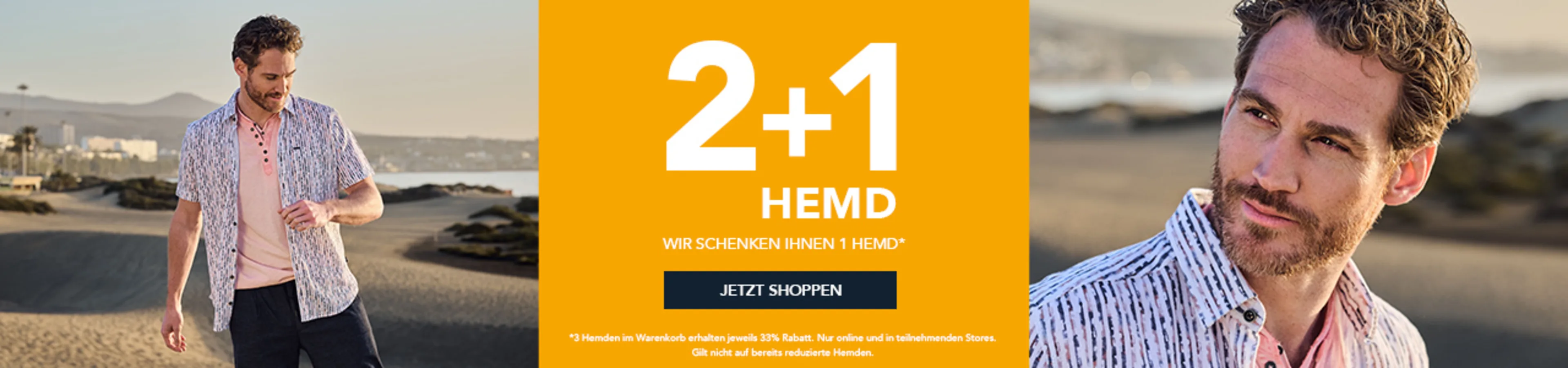 2+1 Hemd: Wir schenken Ihnen ein Hemd