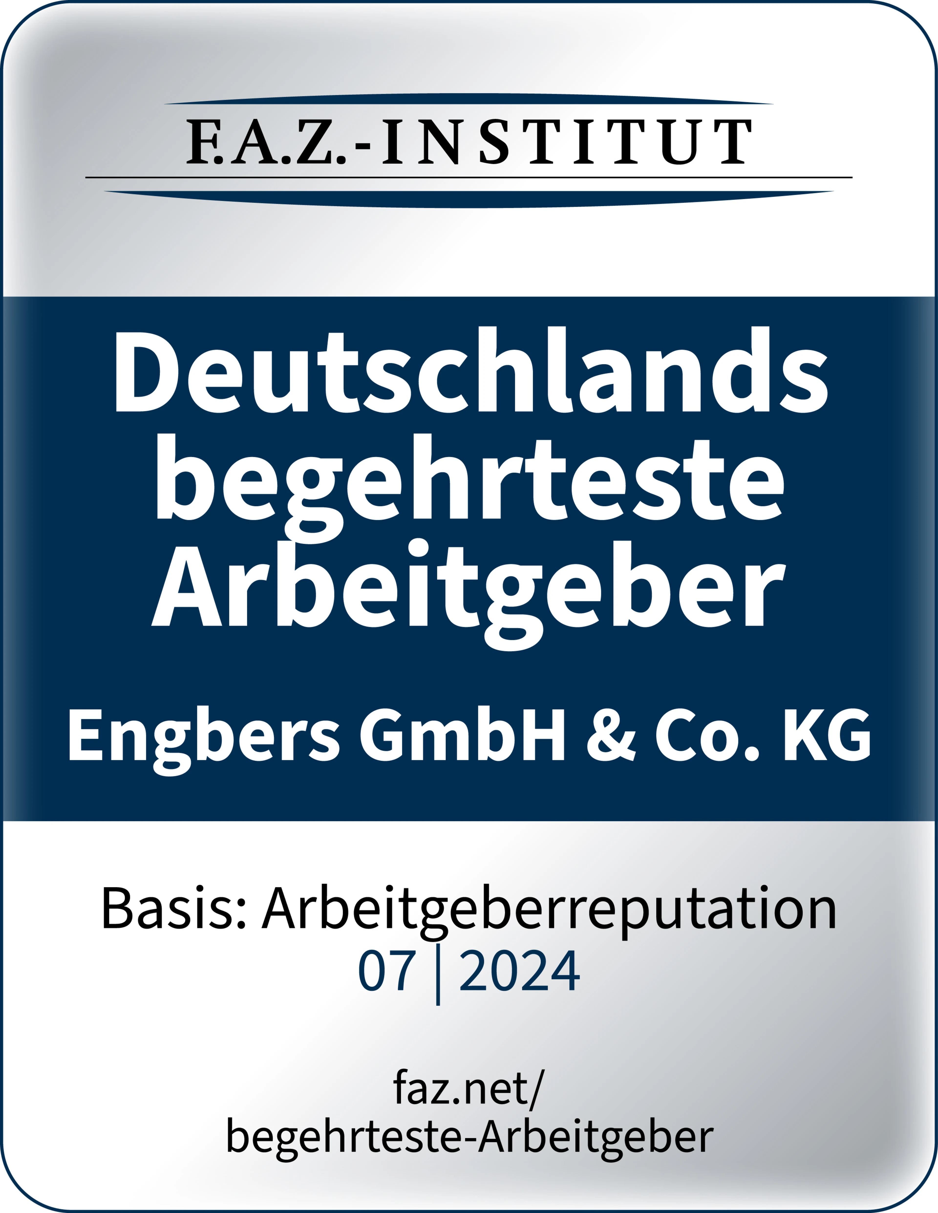 Siegel FAZ Begehrteste Arbeitgeber 07-2024 Engbers